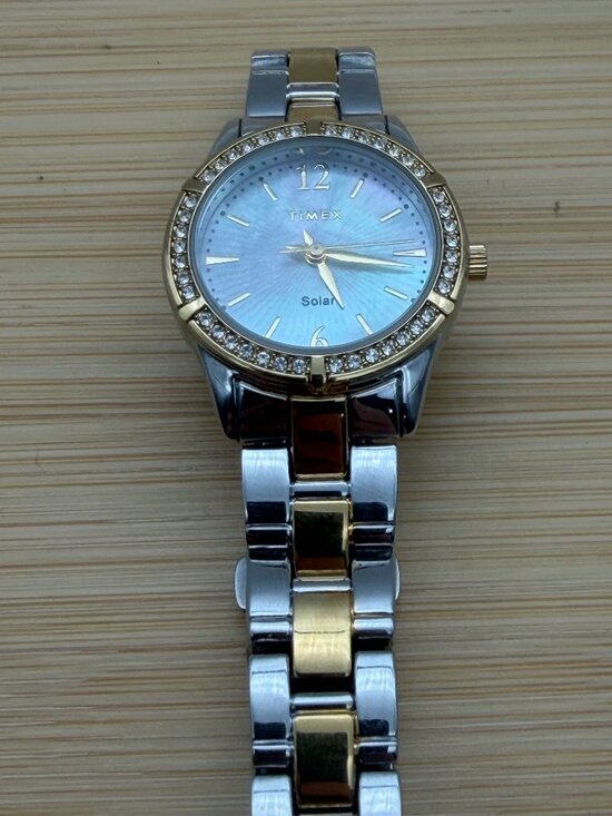 Timex Women\'s Solar Premium Dress 28mm Watch Two-Tone TW2V39500JI main image 6